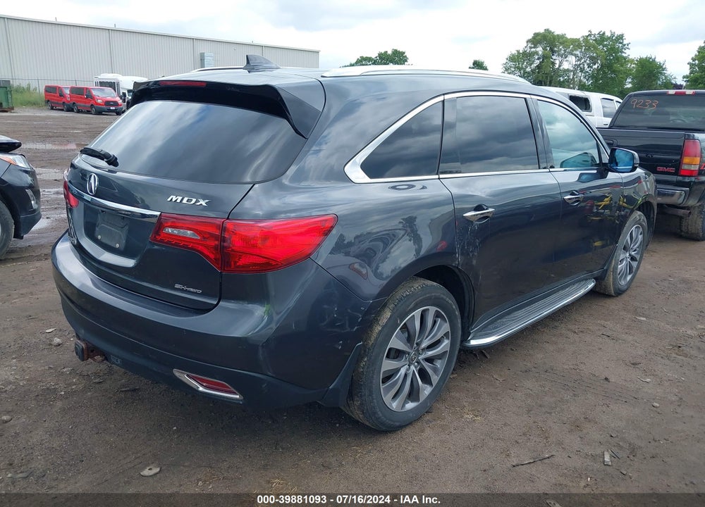 2014 ACURA MDX TECHNOLOGY PACKAGE VIN: 5FRYD4H40EB503539