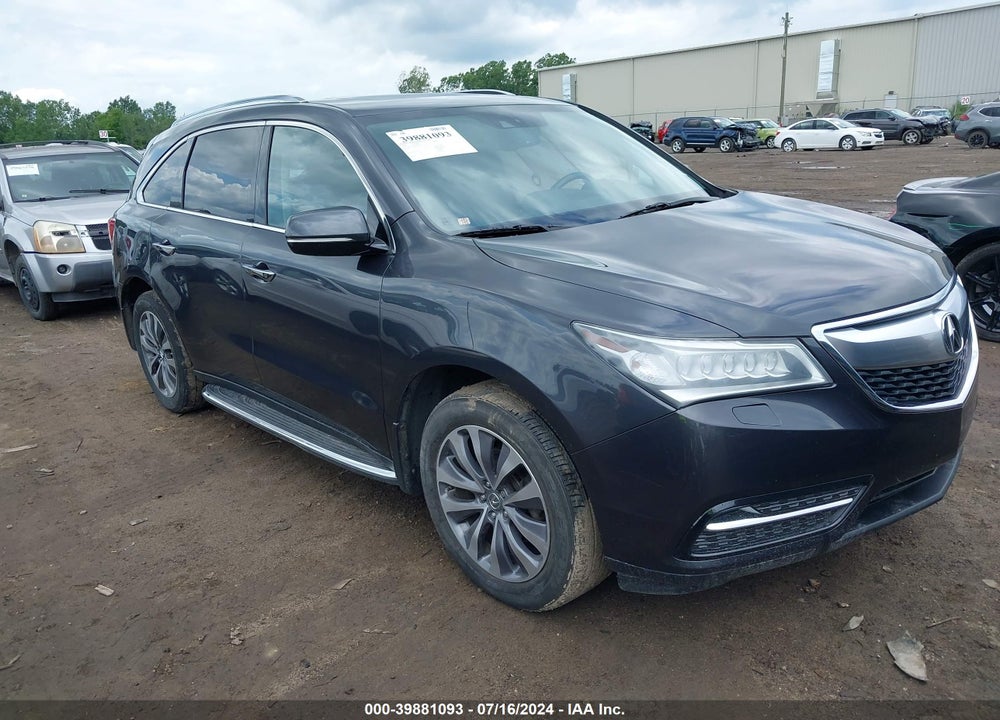 2014 ACURA MDX TECHNOLOGY PACKAGE VIN: 5FRYD4H40EB503539