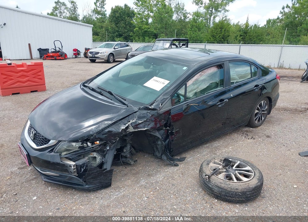 2013 HONDA CIVIC EX VIN: 19XFB2F82DE255193