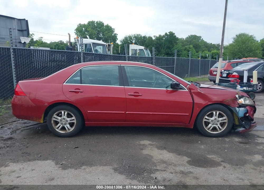 2007 HONDA ACCORD 2.4 SE VIN: 1HGCM56337A023620