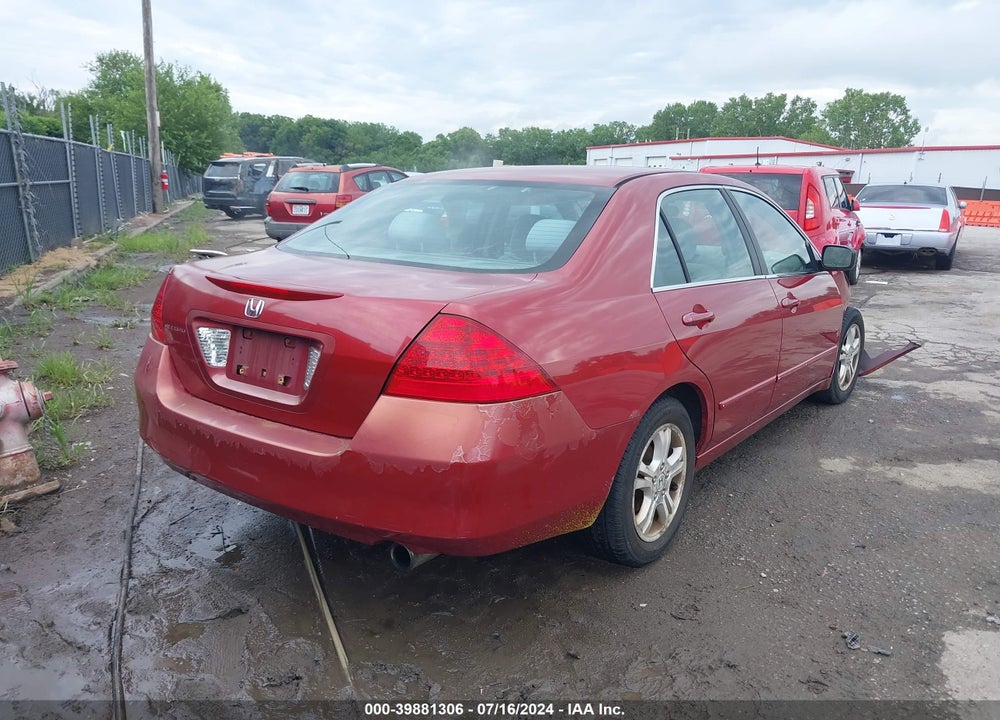 2007 HONDA ACCORD 2.4 SE VIN: 1HGCM56337A023620