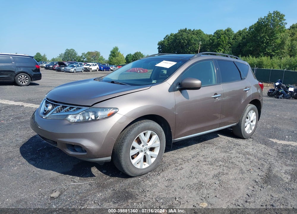 2012 NISSAN MURANO SL VIN: JN8AZ1MW2CW213603