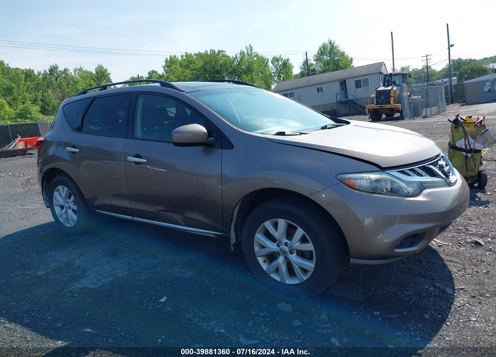 2012 NISSAN MURANO SL VIN: JN8AZ1MW2CW213603