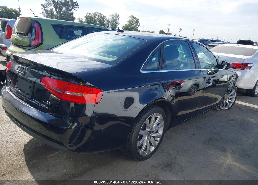 2013 AUDI A4 2.0T PREMIUM VIN: WAUEFAFL3DA053266