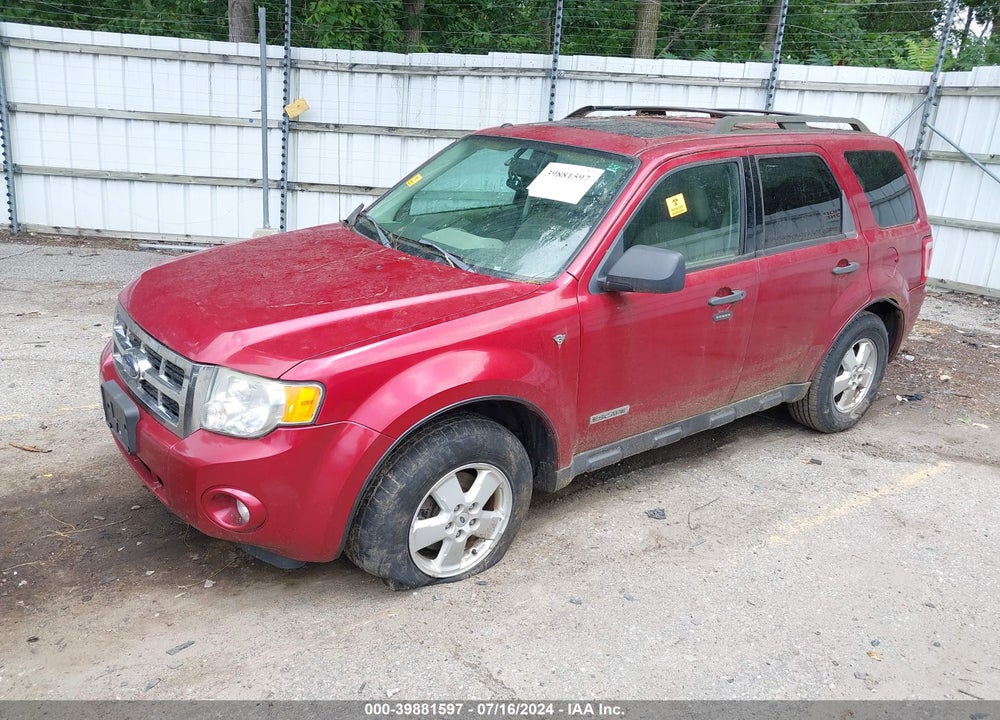 2008 FORD ESCAPE XLT VIN: 1FMCU93128KA90919