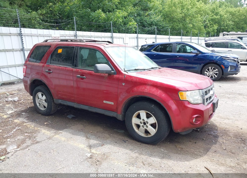 2008 FORD ESCAPE XLT VIN: 1FMCU93128KA90919