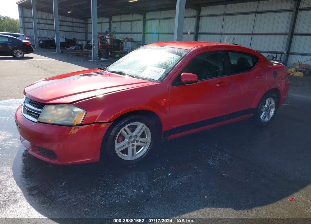 2012 DODGE AVENGER SXT VIN: 1C3CDZCB0CN167490
