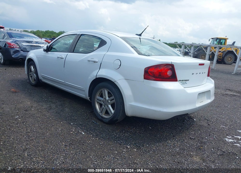2012 DODGE AVENGER SXT VIN: 1C3CDZCB3CN157150