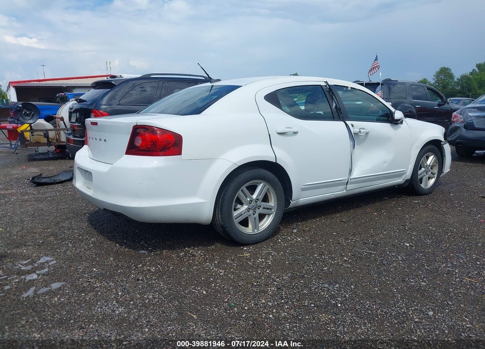 2012 DODGE AVENGER SXT VIN: 1C3CDZCB3CN157150