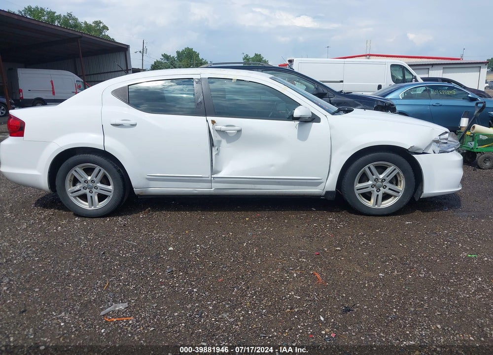 2012 DODGE AVENGER SXT VIN: 1C3CDZCB3CN157150