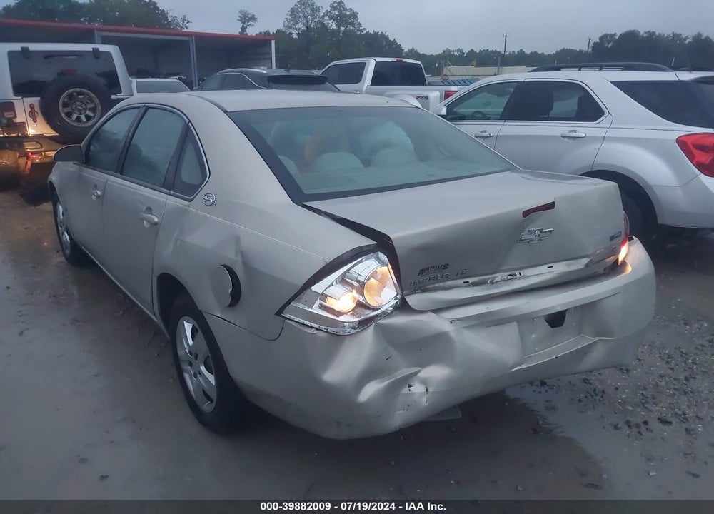 2008 CHEVROLET IMPALA VIN: 2G1WB58K981293431