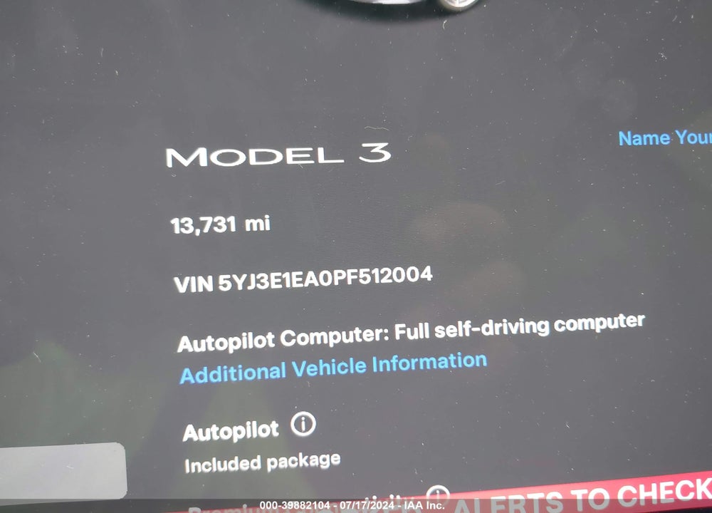 2023 TESLA MODEL 3 REAR-WHEEL DRIVE VIN: 5YJ3E1EA0PF512004