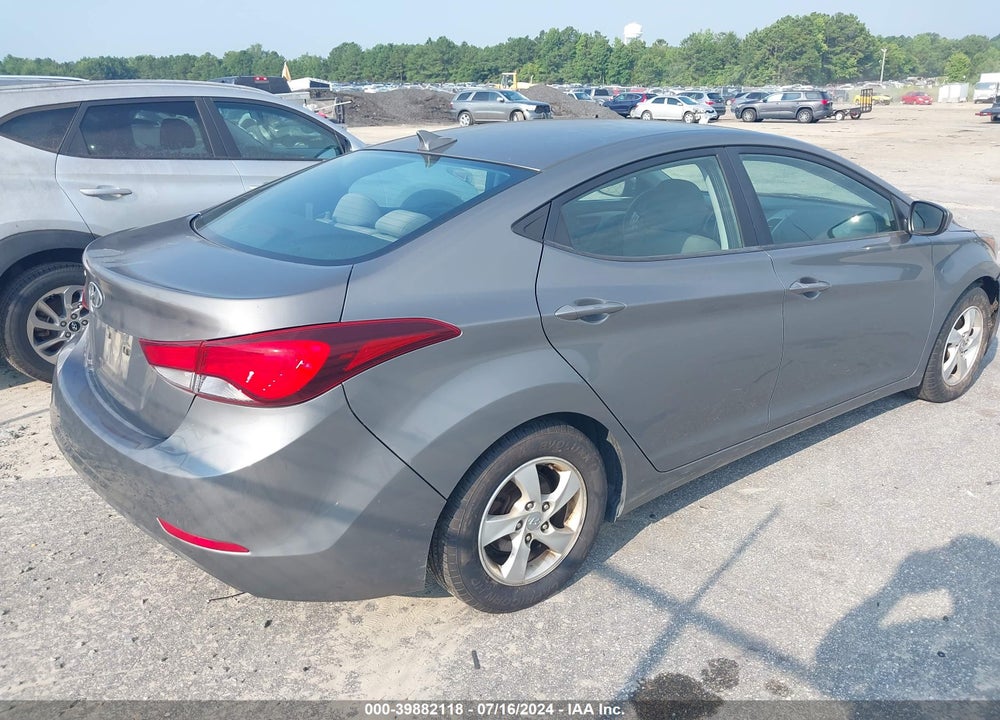 2014 HYUNDAI ELANTRA SE VIN: 5NPDH4AE6EH498503