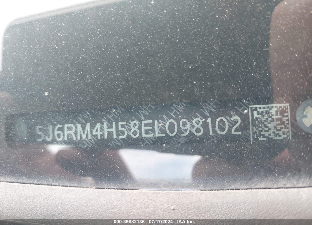 2014 HONDA CR-V EX VIN: 5J6RM4H58EL098102