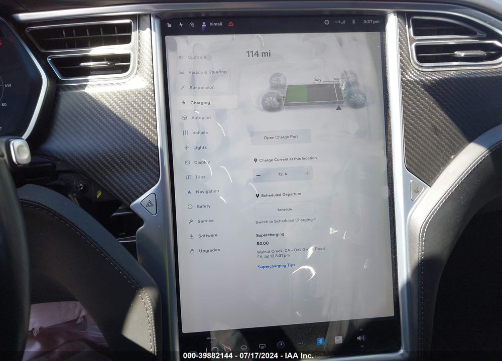 2017 TESLA MODEL S 100D/60D/75D/90D/P100D VIN: 5YJSA1E25HF234072