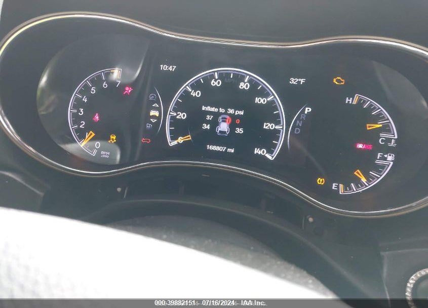 2016 JEEP GRAND CHEROKEE LIMITED VIN: 1C4RJEBG0GC383149