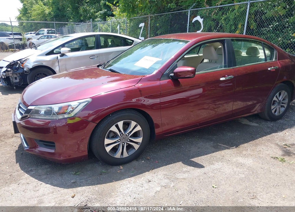 2013 HONDA ACCORD LX VIN: 1HGCR2F34DA186062