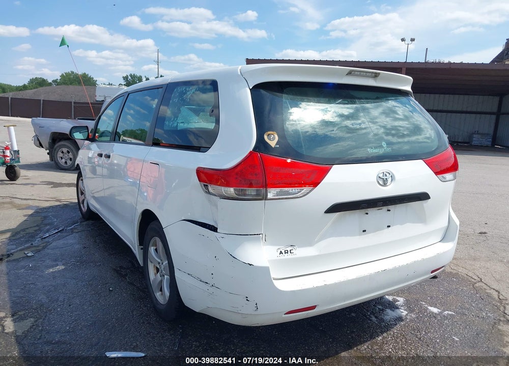 2014 TOYOTA SIENNA L V6 7 PASSENGER VIN: 5TDZK3DC8ES436011