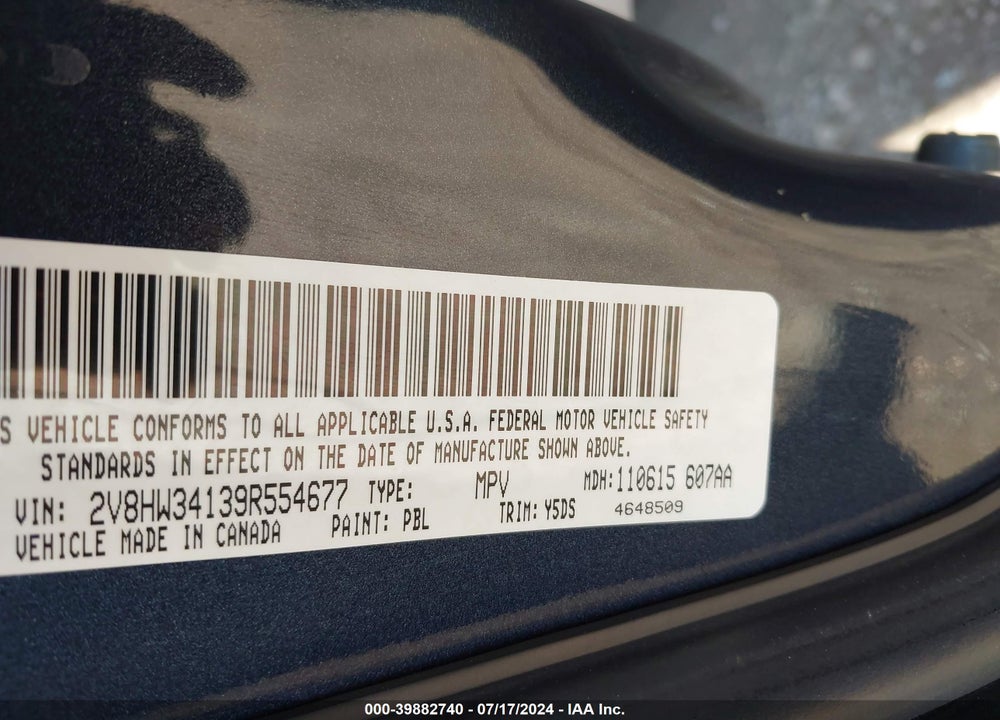 2009 VOLKSWAGEN ROUTAN SE VIN: 2V8HW34139R554677