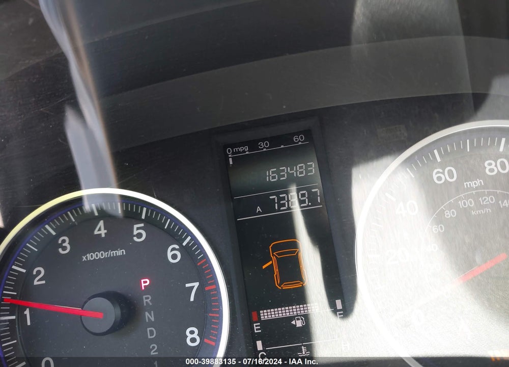 2009 HONDA CR-V LX VIN: JHLRE38389C007401