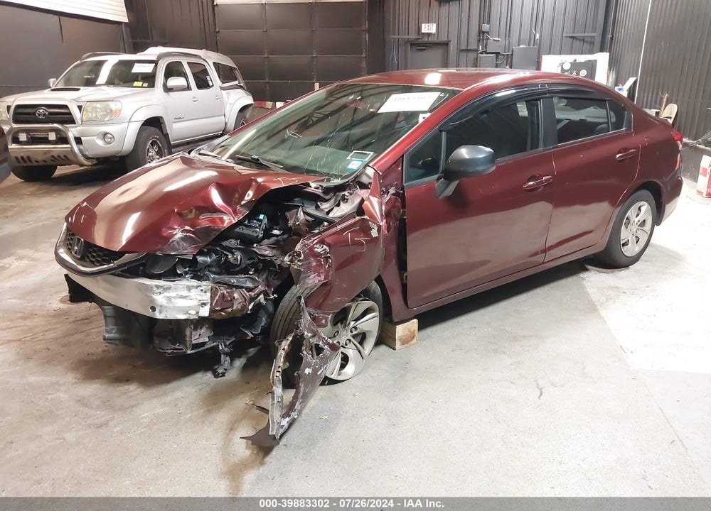 2013 HONDA CIVIC LX VIN: 19XFB2F5XDE219662