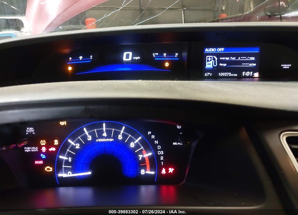2013 HONDA CIVIC LX VIN: 19XFB2F5XDE219662