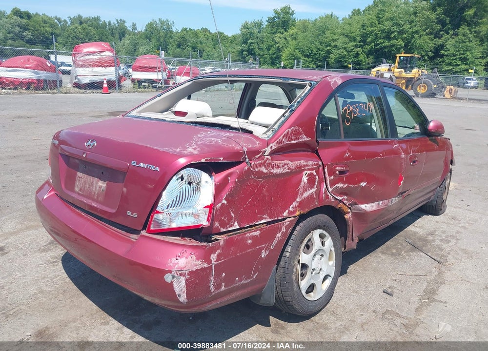 2002 HYUNDAI ELANTRA GLS VIN: KMHDN45D02U422640