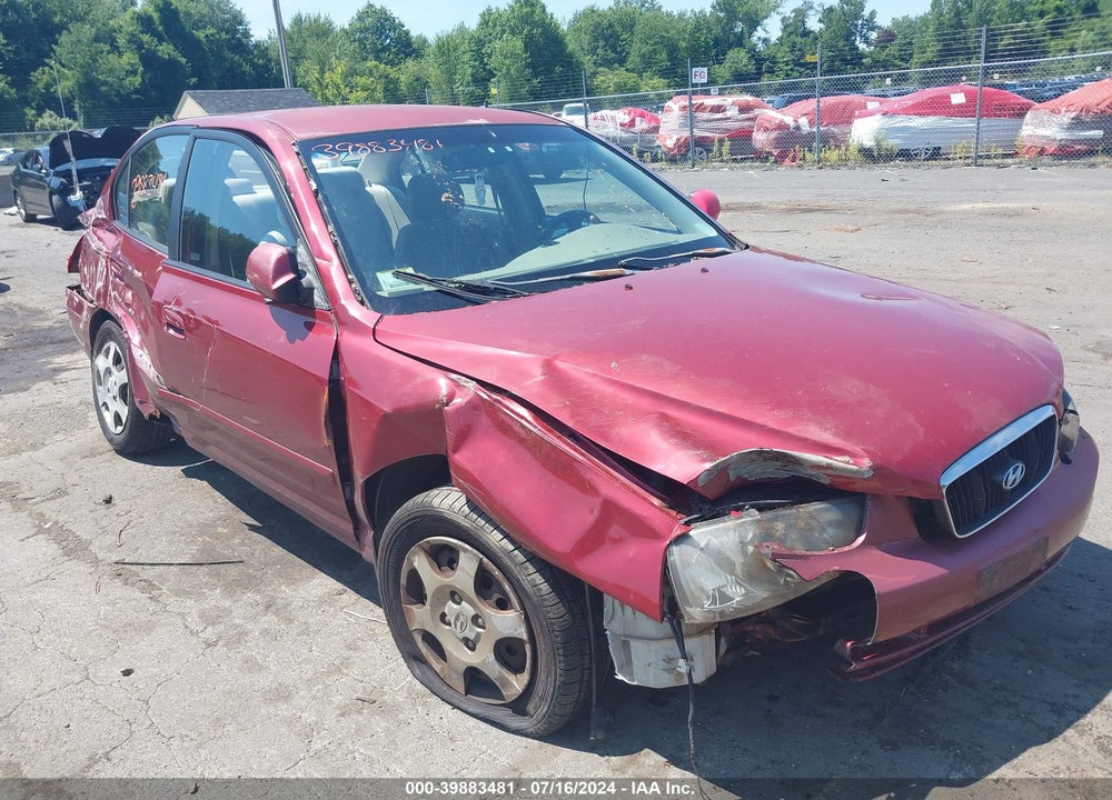 2002 HYUNDAI ELANTRA GLS VIN: KMHDN45D02U422640