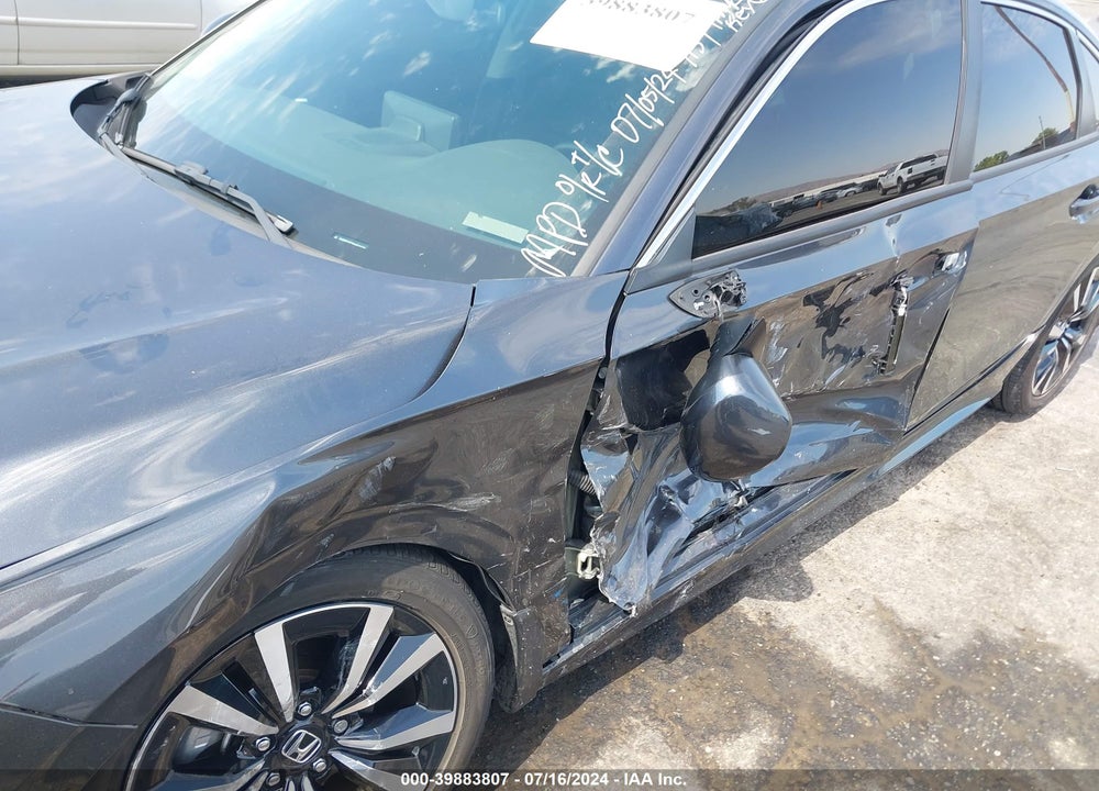 2022 HONDA CIVIC EX VIN: 2HGFE1F7XNH319139