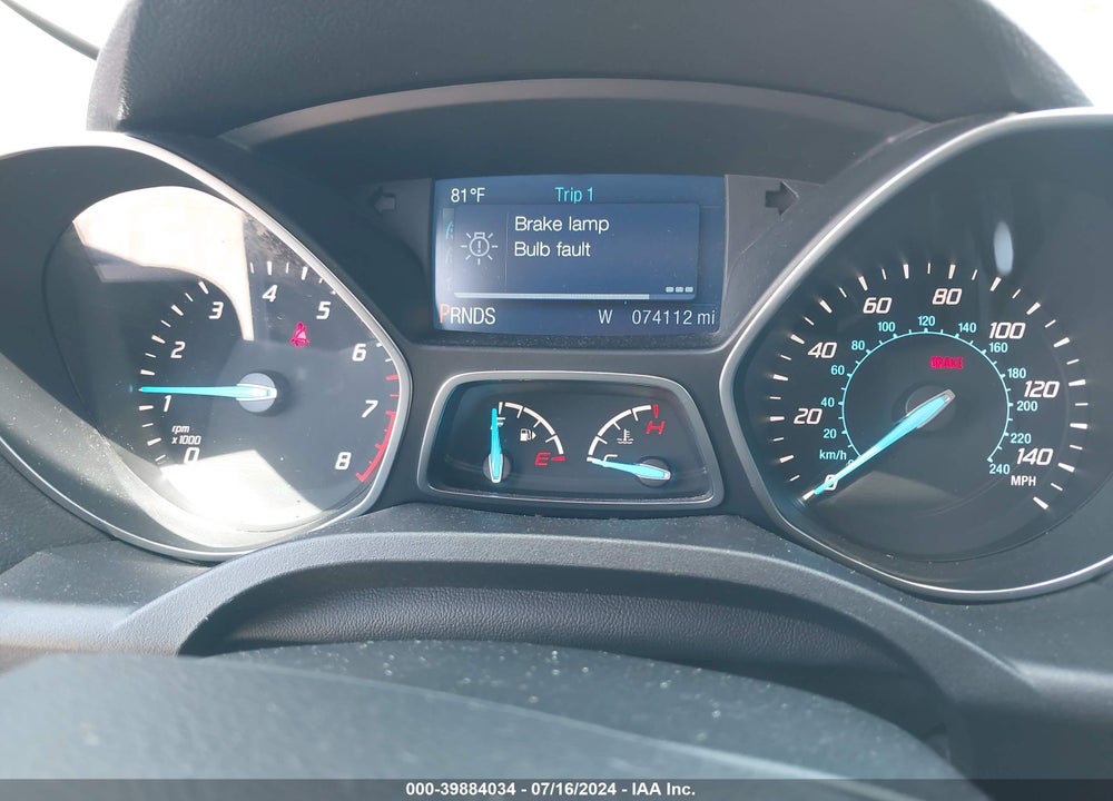2015 FORD ESCAPE S VIN: 1FMCU0F74FUA27897