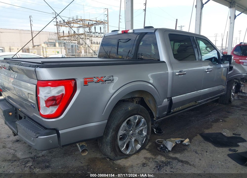 2022 FORD F-150 PLATINUM VIN: 1FTFW1ED0NFA16309