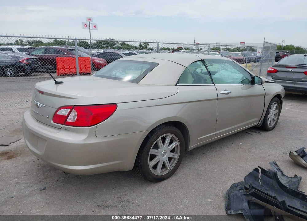 2008 CHRYSLER SEBRING LIMITED VIN: 1C3LC65M18N263992