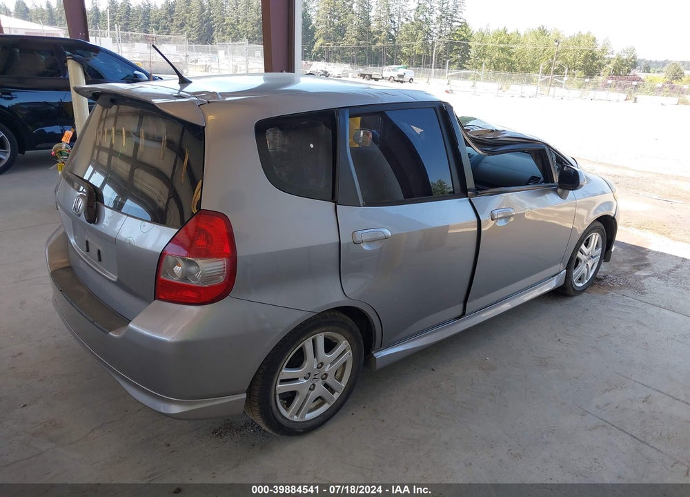 2008 HONDA FIT SPORT VIN: JHMGD37648S007708