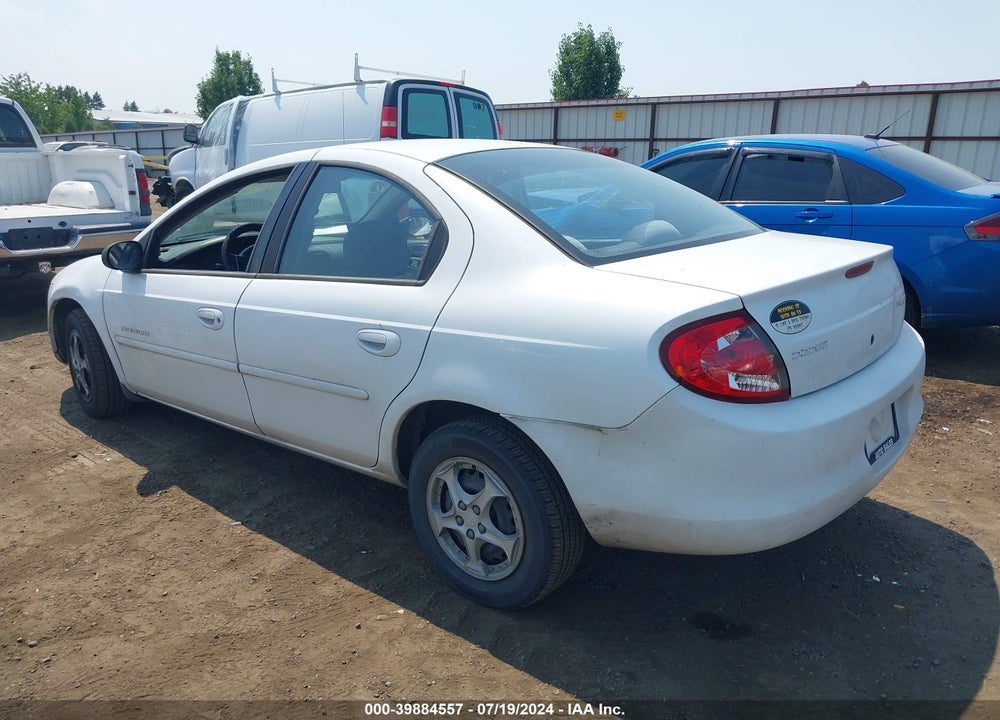 2000 DODGE NEON HIGHLINE VIN: 1B3ES46C8YD552554