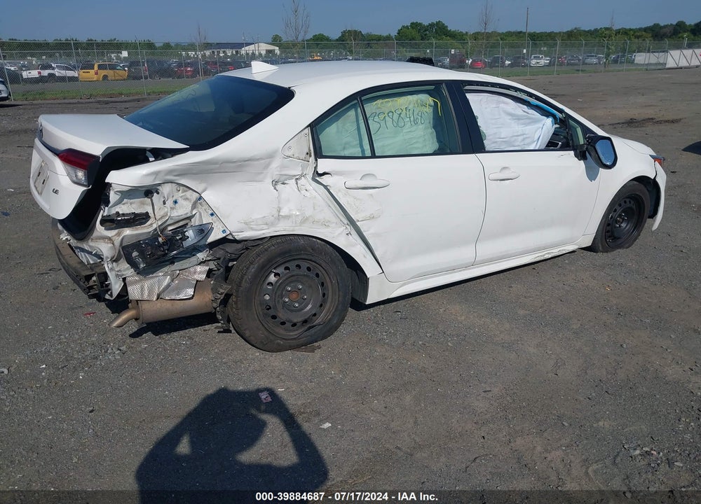 2020 TOYOTA COROLLA LE VIN: JTDEPRAEXLJ087646