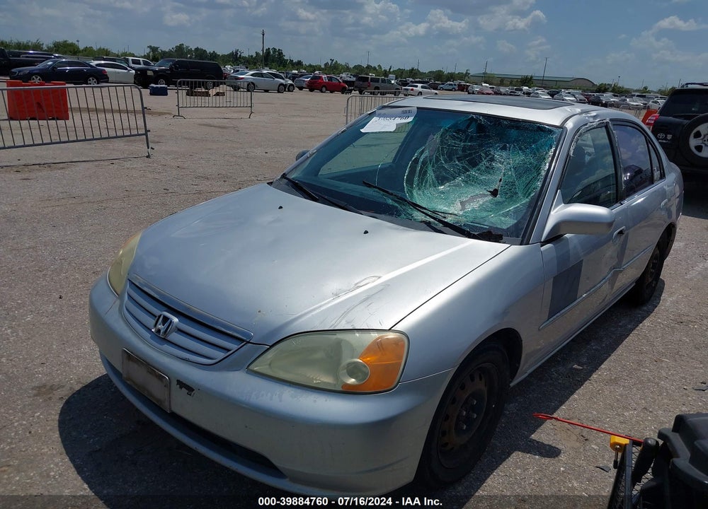 2002 HONDA CIVIC EX VIN: 1HGES26752L081080