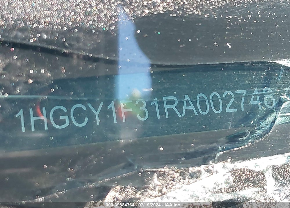 2024 HONDA ACCORD EX VIN: 1HGCY1F31RA002748