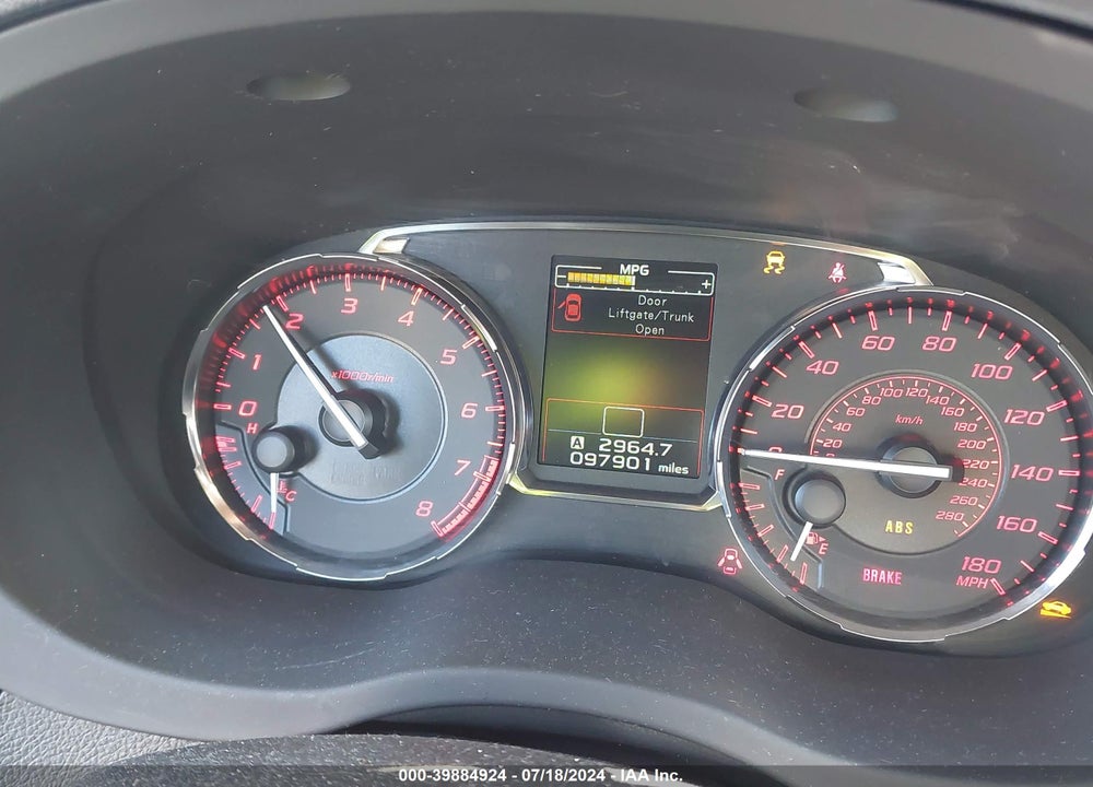 2016 SUBARU WRX VIN: JF1VA1B63G9820983