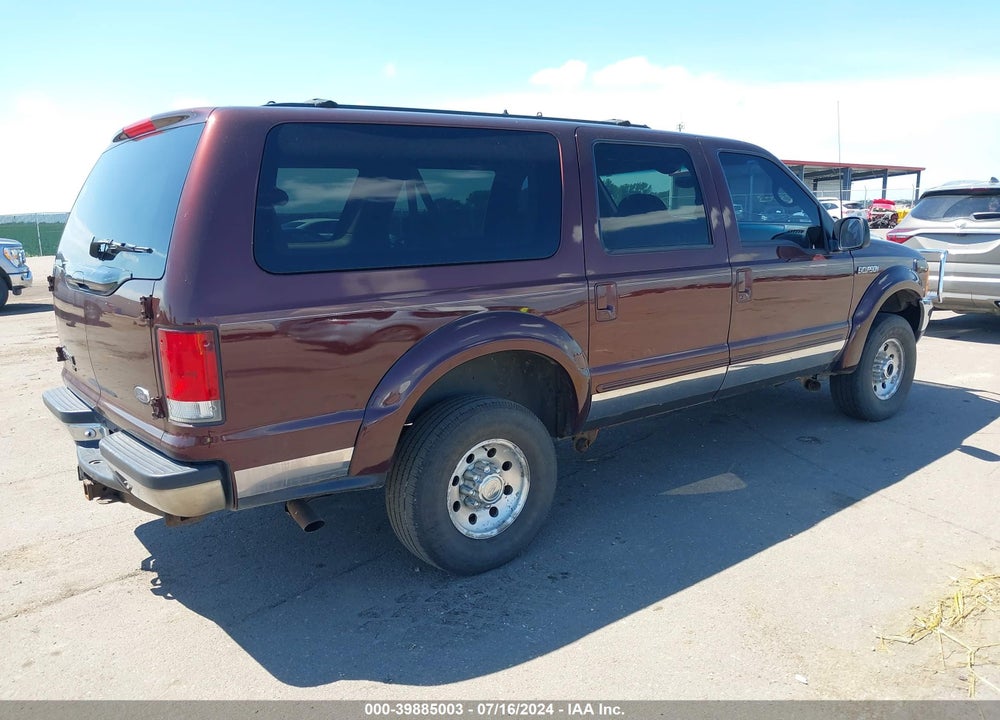 2000 FORD EXCURSION XLT VIN: 1FMNU41S5YEC00769