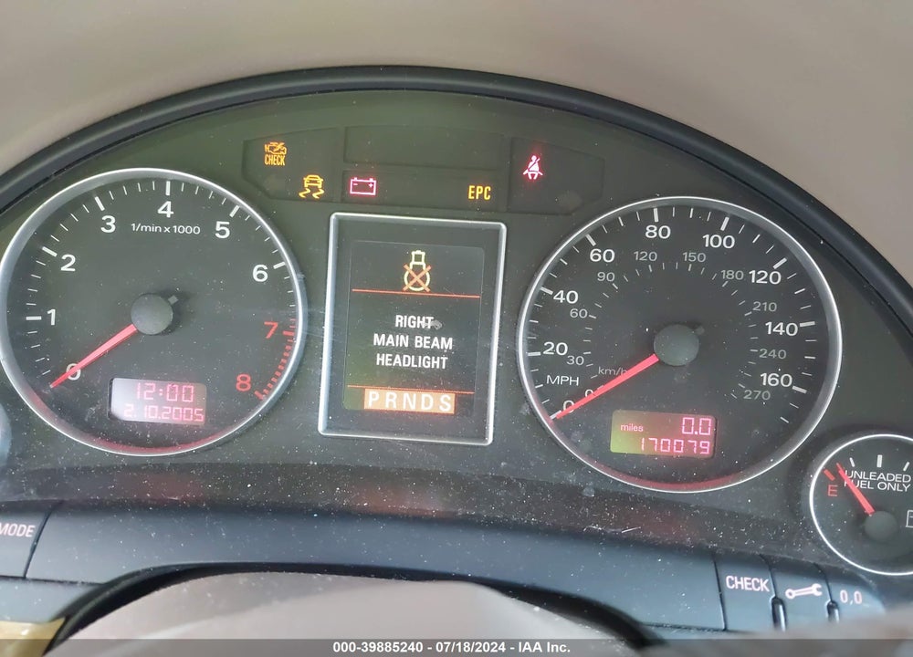 2006 AUDI A4 3.2 VIN: WAUDH98E36A173025