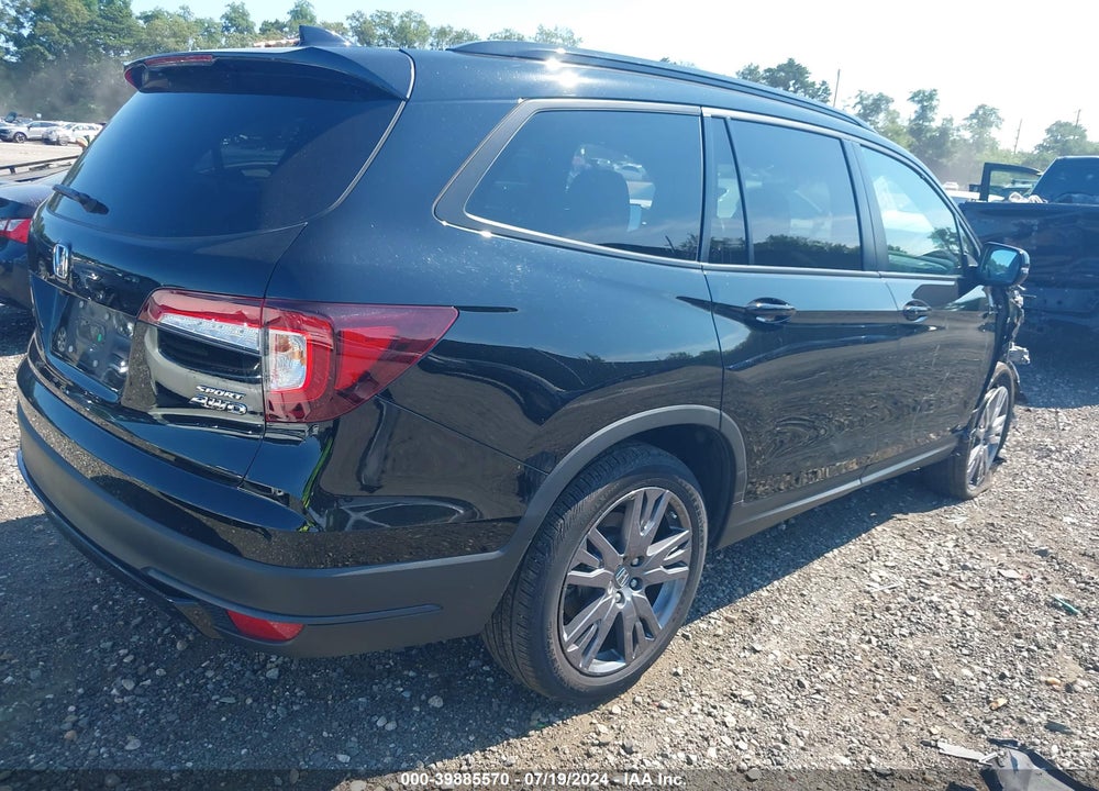 2022 HONDA PILOT AWD SPORT VIN: 5FNYF6H32NB092966