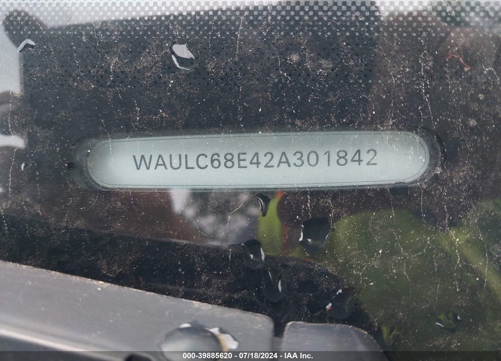 2002 AUDI A4 1.8T VIN: WAULC68E42A301842