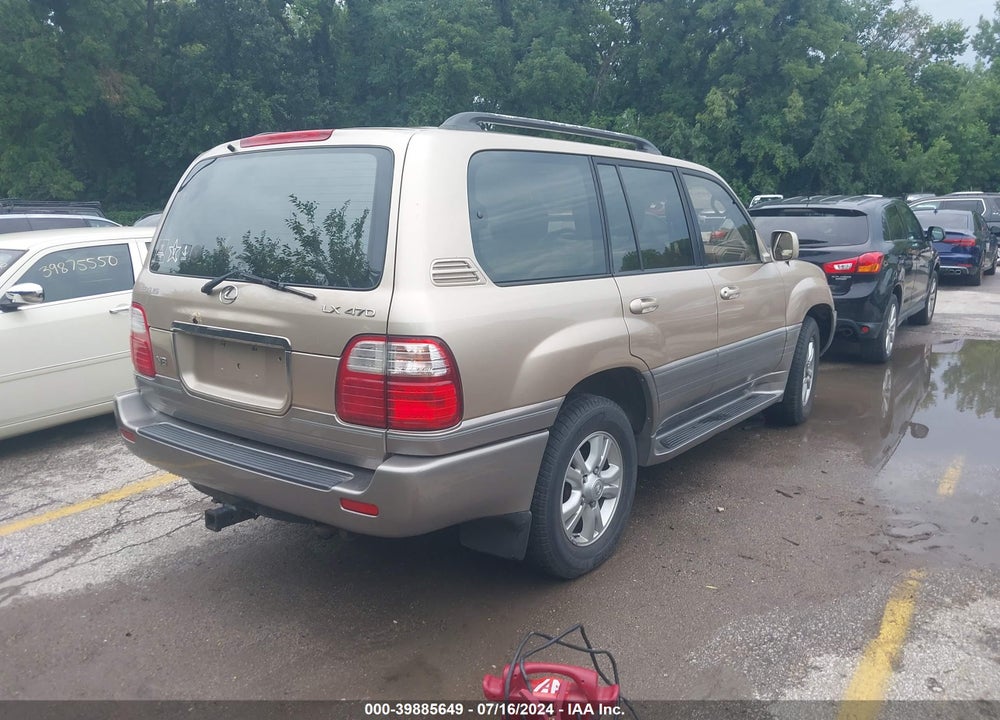 1999 LEXUS LX 470 VIN: JT6HT00W6X0027820