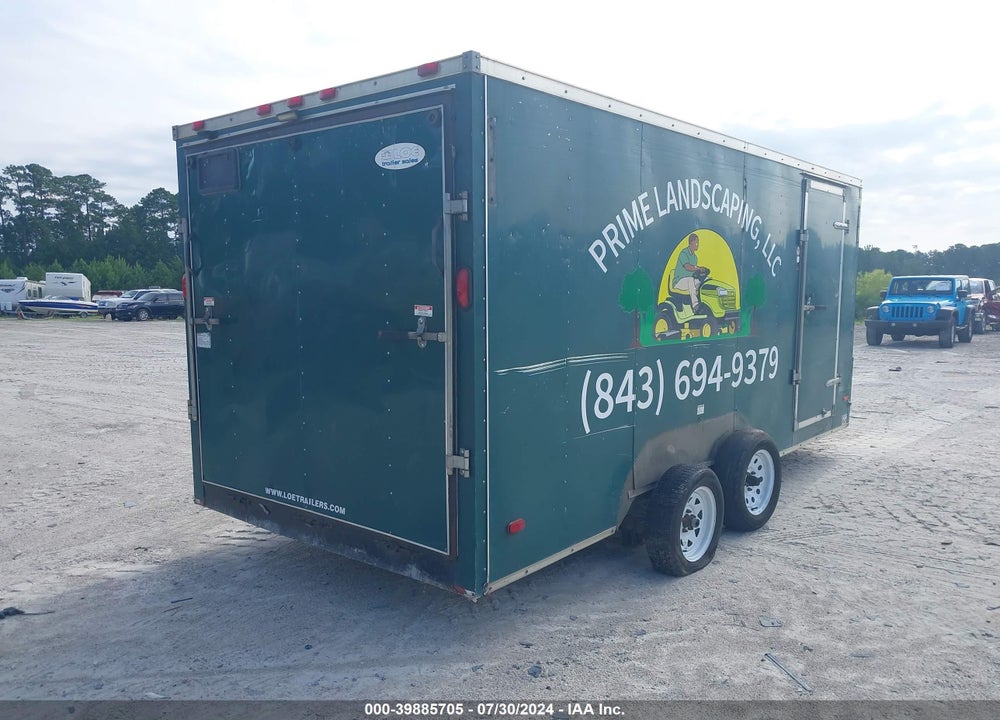 2015 RC RWT ENCLOSED TRAILER VIN: 56VBE1629FM620370