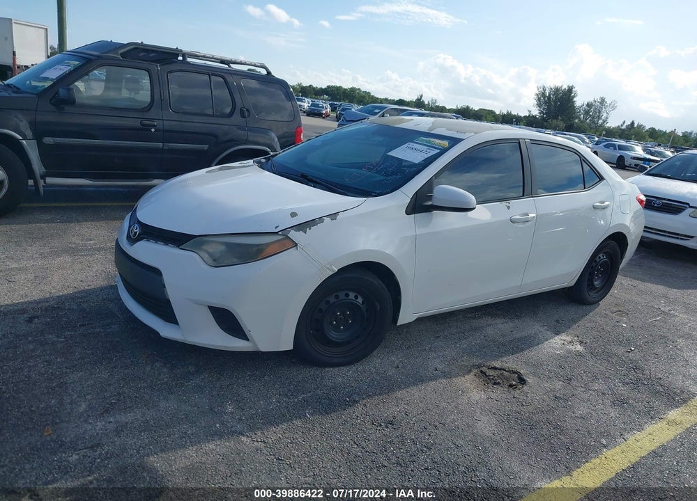 2014 TOYOTA COROLLA LE VIN: 5YFBURHE8EP026988