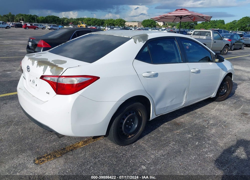 2014 TOYOTA COROLLA LE VIN: 5YFBURHE8EP026988