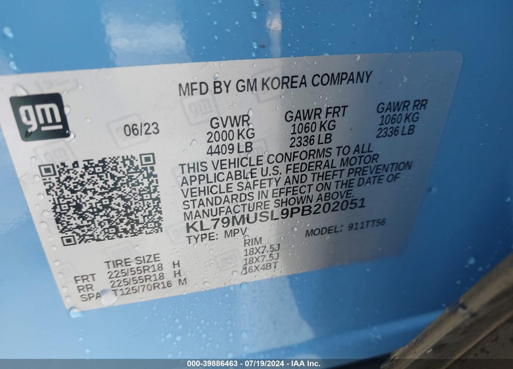 2023 CHEVROLET TRAILBLAZER AWD RS VIN: KL79MUSL9PB202051