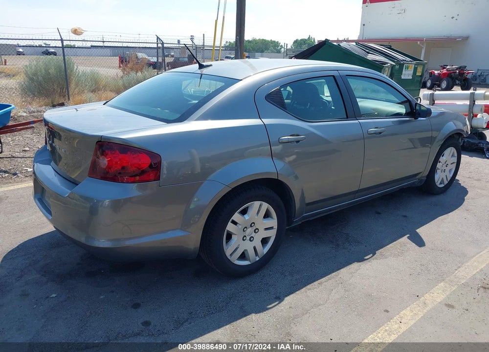 2013 DODGE AVENGER SE V6 VIN: 1C3CDZAG4DN768837
