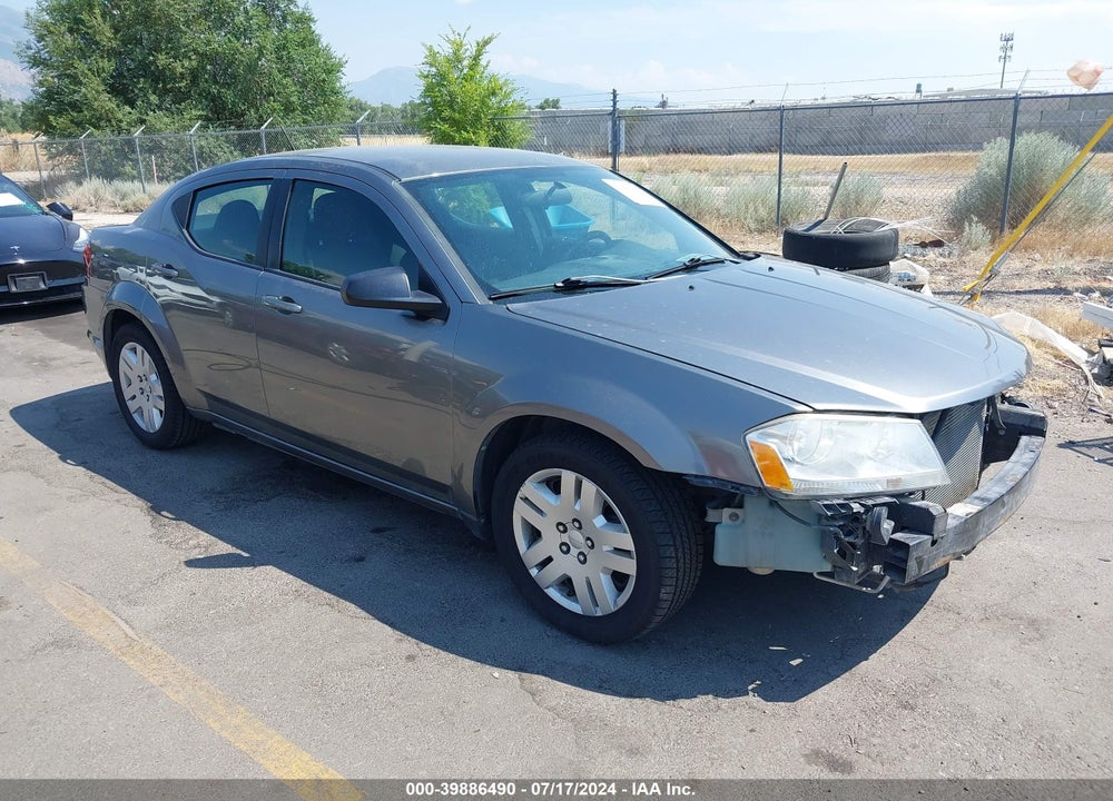 2013 DODGE AVENGER SE V6 VIN: 1C3CDZAG4DN768837