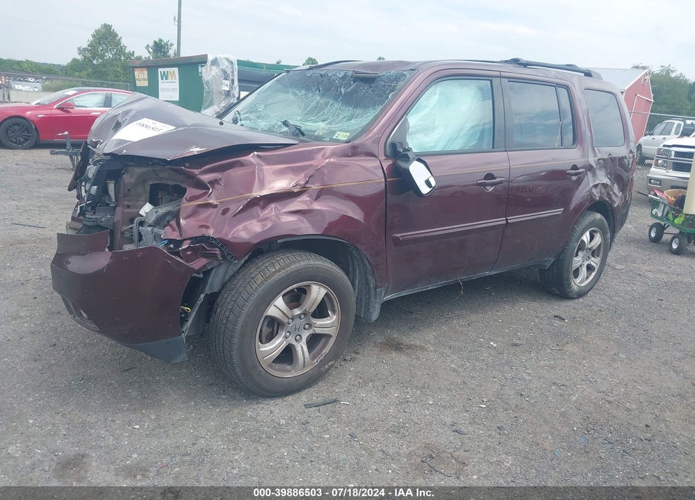 2013 HONDA PILOT EX-L VIN: 5FNYF4H58DB015099